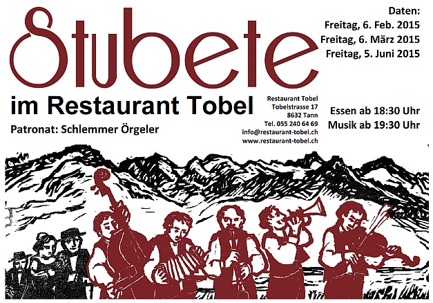 Stubete im Restaurant Tobel