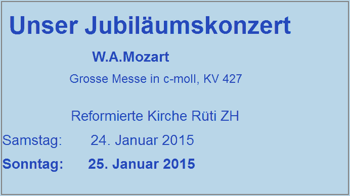 Kammerchor Konzert 2015