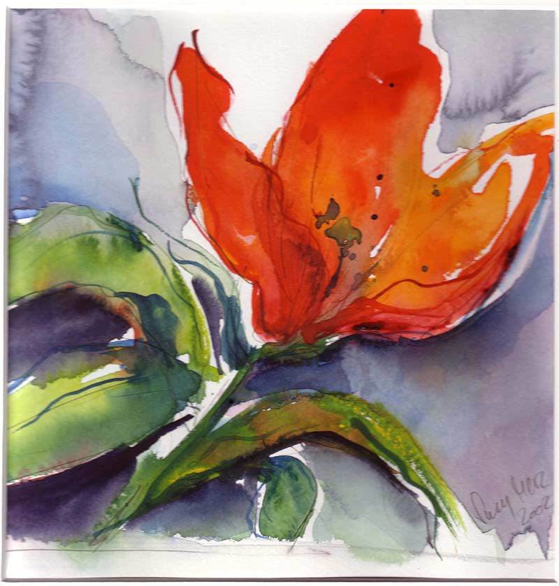 Lilie , Aquarell von Susy Merz
